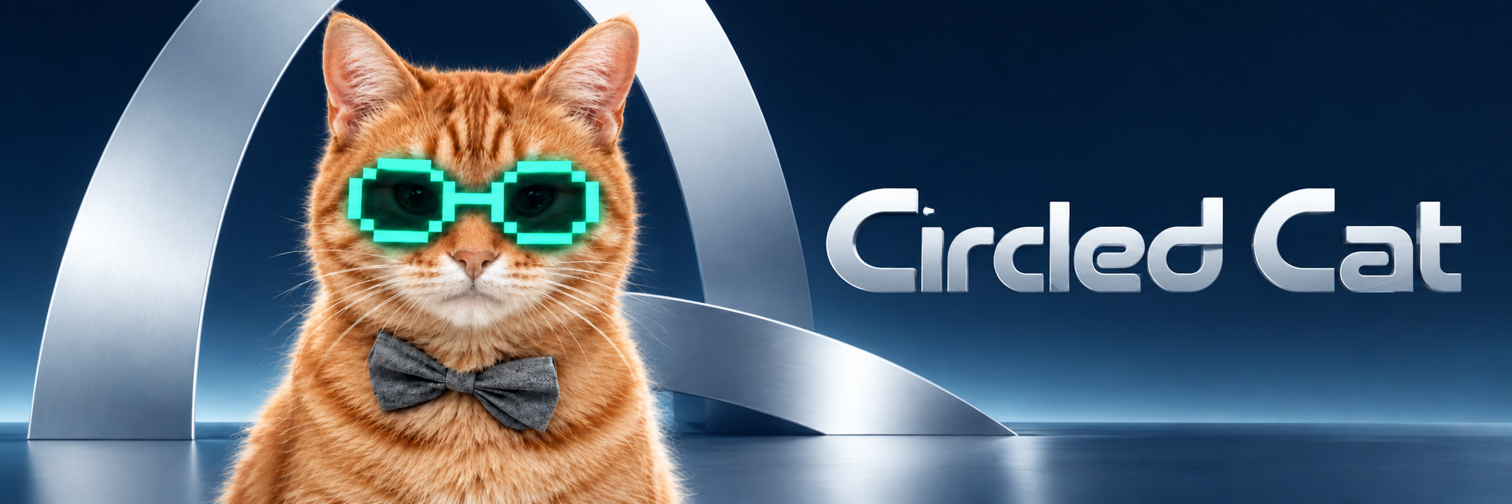 Circled Cat banner with silver Arc mark